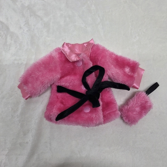Other - Pink Faux Fur Coat and Muff Set for 18-inch Dolls - Barbie Movie Style!